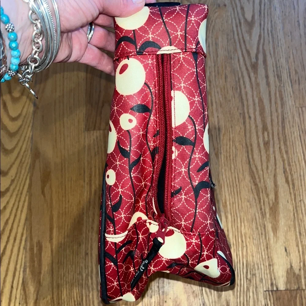 Petunia Pickle Bottom Red and White Floral Baby Bag